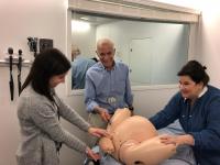 From Left: PGY-1 resident Alexis Panzer; Richard Berkowitz, MD, Associate Program Director, Residency Programs in the Department of Ob/Gyn; Stacey Richards, Patient Safety Coordinator, NYP